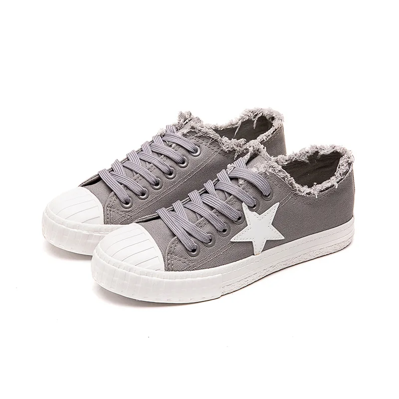 

Basket Femme Star White Sneakers Women Casual Canvas Shoes Female Summer Lace-Up Flat Trainers Fashion Women Vulcanize Shoes