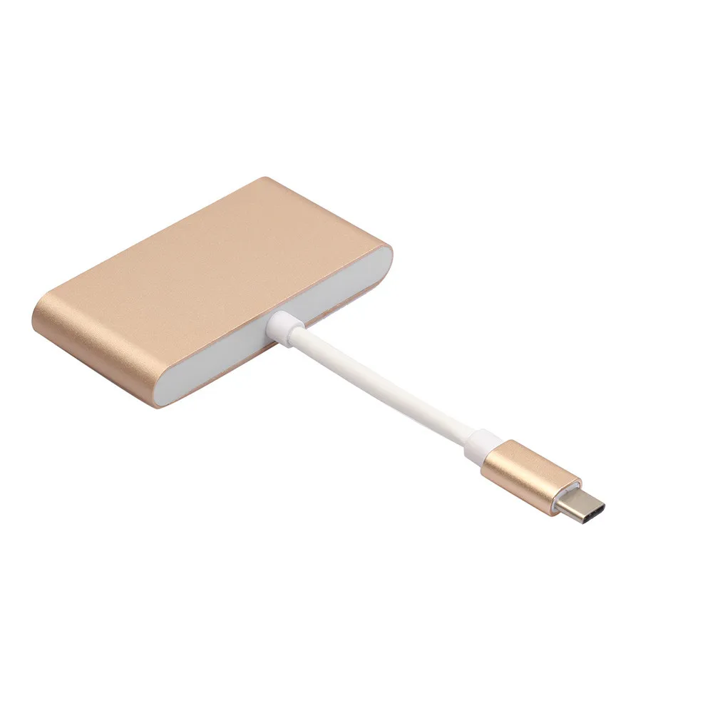 Del Gold Цвет тип-c к тип-c и 3 usb порта концентратор адаптер для нового Macbook Google Aug 01