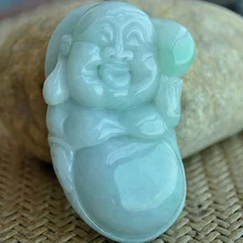 Yu Прямая с фабрики с большой плавающей Зеленый Толстые старые яму Yu Будда кулон с карты