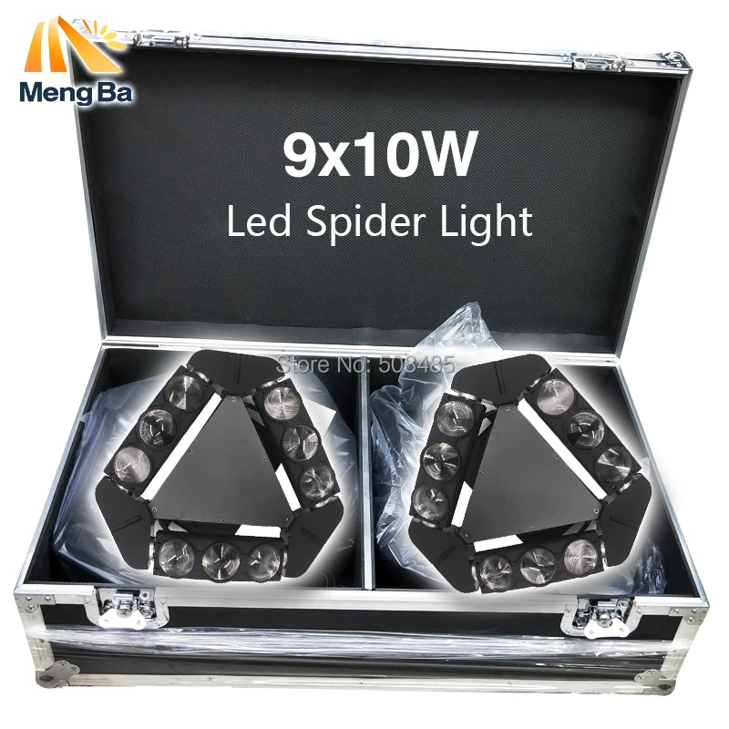 Корпус с 2 шт./лот 9x10 вт светодиодный светильник паука RGBW 13/45CH DMX сценические огни Dj