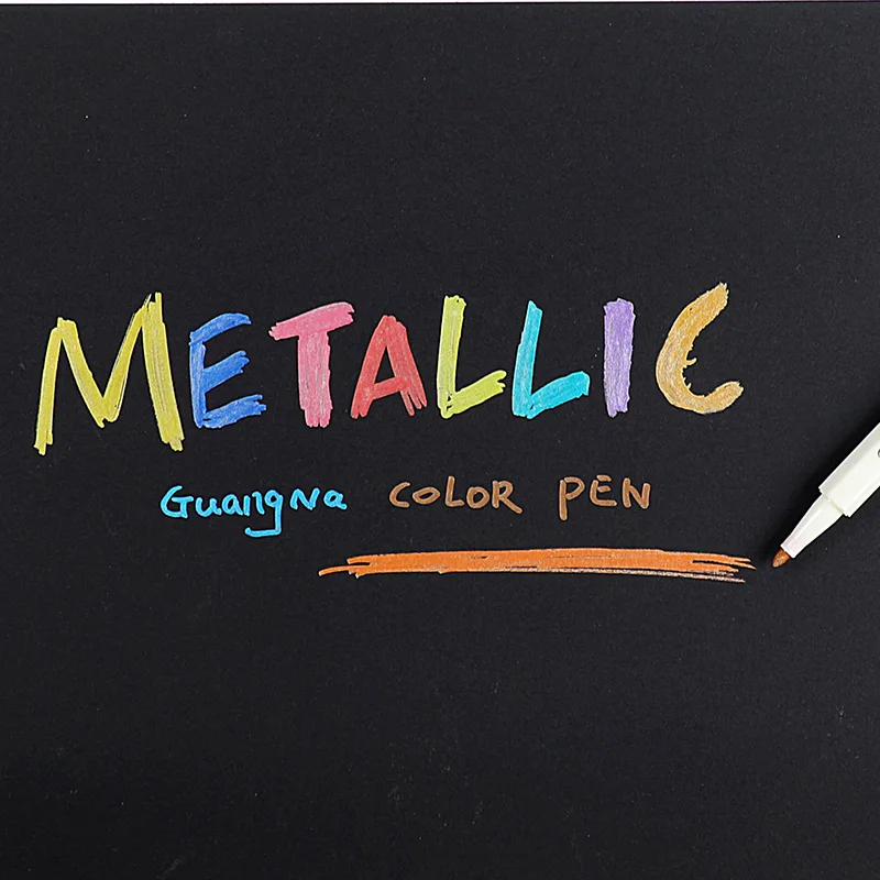 20 цветов металлическая Микрон ручка детальная маркировка металлический маркер для альбома черная бумага для рисования школьные товары для рукоделия белая краска ручка