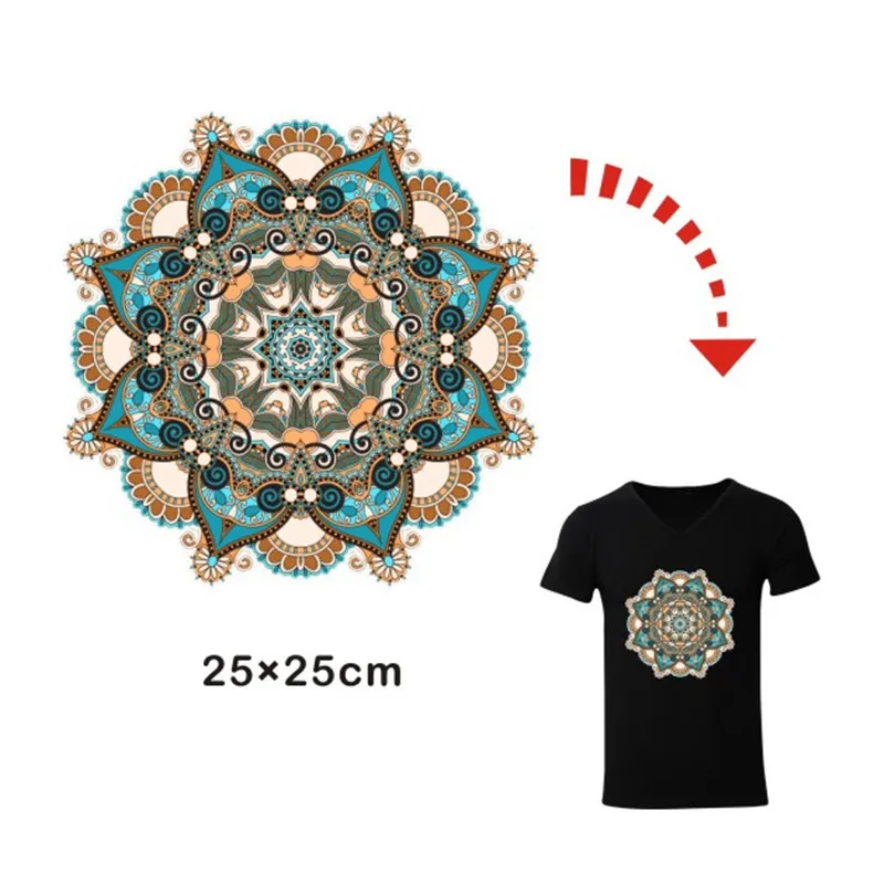 Hot-Kaleidoscope-Mandala-Iron-on-Transfers-Patch-Thermal-Transfer-Pyrography-ironing-Washable-Sticker-for-Man-Kids