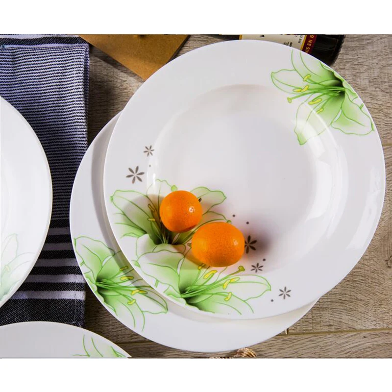 4 шт./компл. 8 дюймов глубокие тарелки посуды вкус счастья предметы домашнего обихода Кухня инструмент Китай кости с суповую тарелку, производство Китай Еда посуды