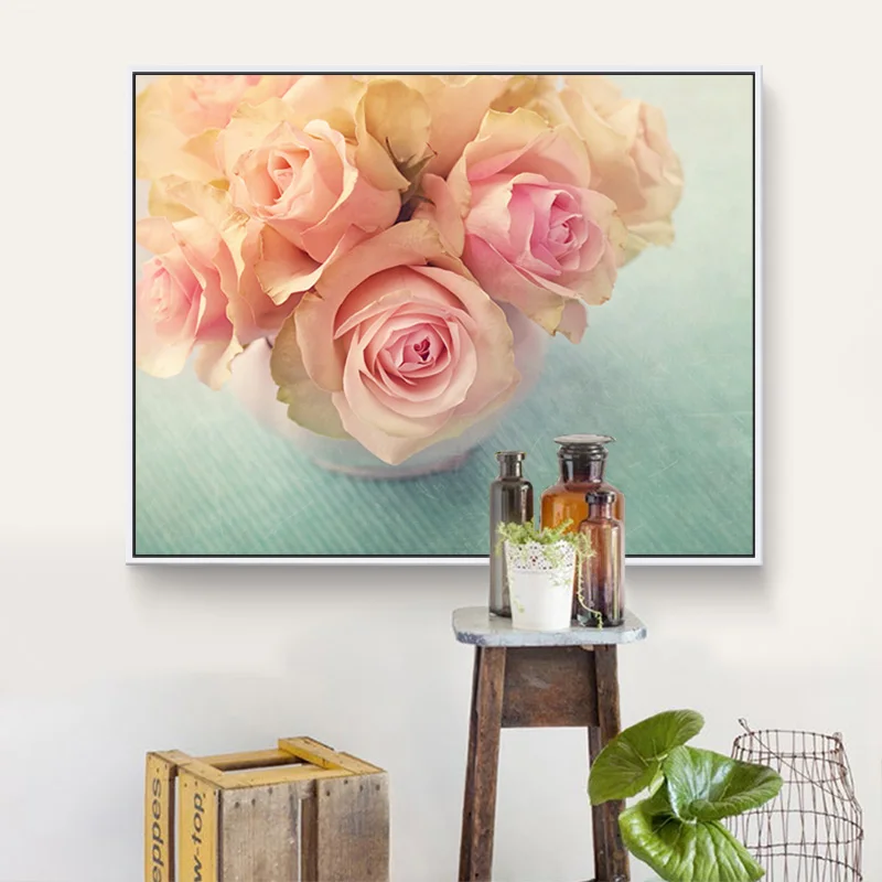 Pinky-Rose-Canvas-Oil-Painting-Modern-Canvas-Art-Poster-Valentine-s-Day-Gift-Prints-Lover-Present (3)
