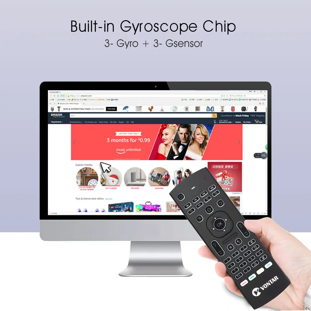 MX3 мини беспроводная клавиатура Air Mouse mx3 pro с подсветкой умный голосовой пульт