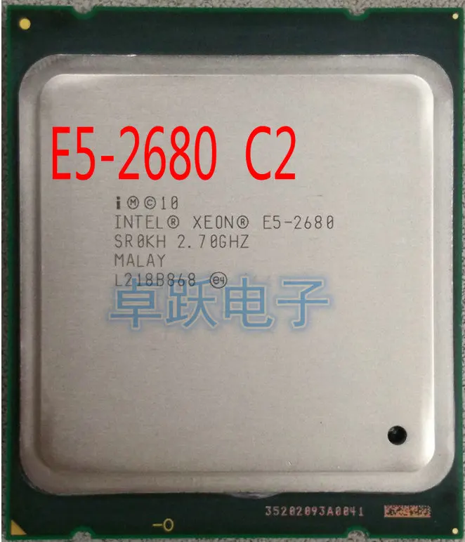 Бесплатная доставка процессор Intel ЦП Xeon E5-2680 C2 CPU 2 7 ГГц LGA 2011 20 МБ L3 Cache 8 ядер 130 Вт e5