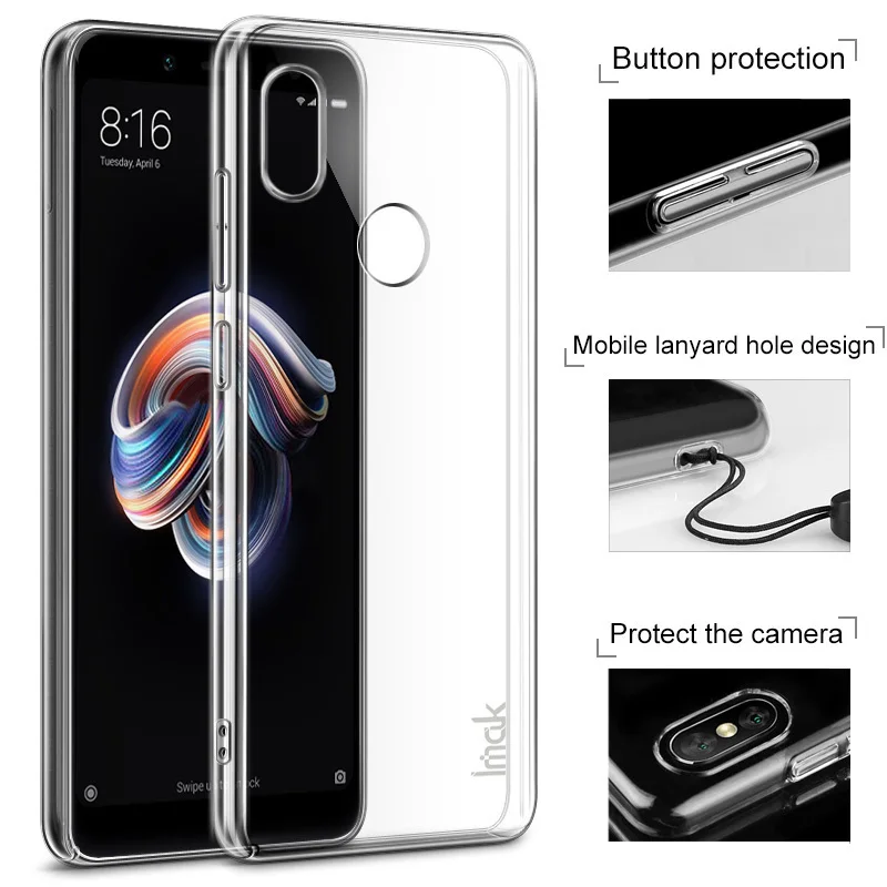 

IMAK Xiaomi Redmi Note 5 Pro Case Redmi Note 5 Cover Crystal Pro Hard PC Back Cover sFor Xiaomi Redmi Note 5 AI Funda Capa
