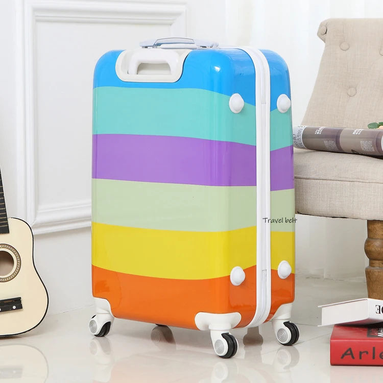 Travel Belt Fashion Women Retro butterfly 20/24/26 inch Rolling Luggage Spinner Men Travel Bags Suitcase Wheels