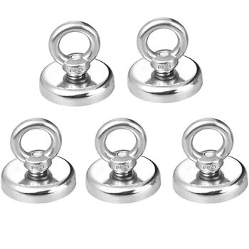 

Hot Magnetic Hooks H Powerful Heavy Duty Neodymium Strong Magnet Hooks 1.26 Inch D x 1.38 Inch With Eyebolt,Permanent