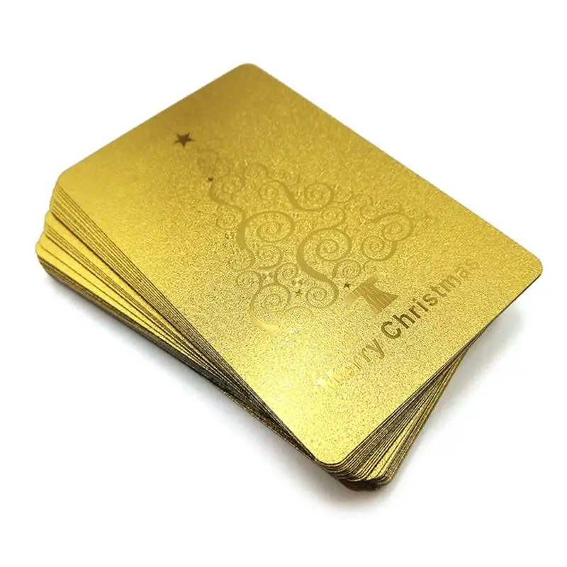 Goede Een Deck 24 k Goud Folie Poker Plastic Poker Speelkaarten Waterdicht Kaarten Gokken Board Game Christmas Gift Accepteren Groothandel