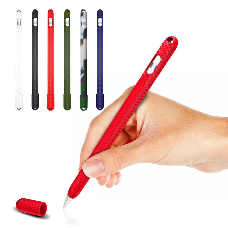 

Anti-Slip Sleeve Pencil Cap Grip Holder Silicone Case Cradle Stand With Cap Keeper Holder For iPad Pro Apple Pencil 2019