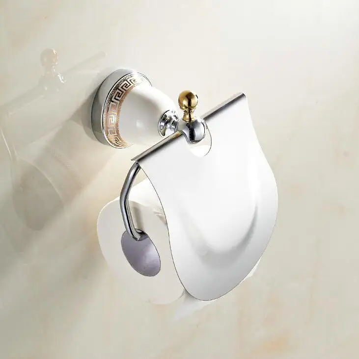 NEW Luxury Golden Color Toilet Paper Holder Wall Mounted Roll Toilet