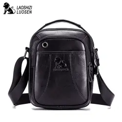 Винтаж пояса из натуральной кожи сумка для мужчин 2019 новый Лев печати Crossbody телефон сумки мужской моды мини бизнес