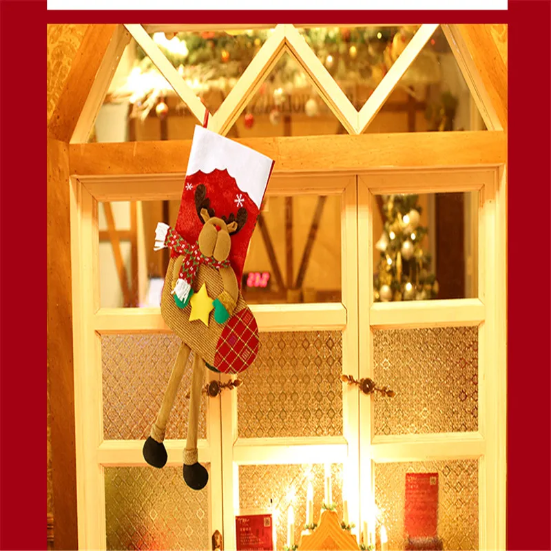 Christmas Xmas Bag Santa Claus Snowman Elk Decoration for Home New Year Products (15)