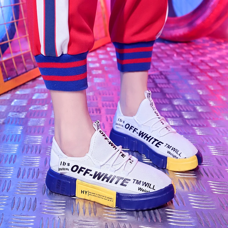 off white sneakers yellow