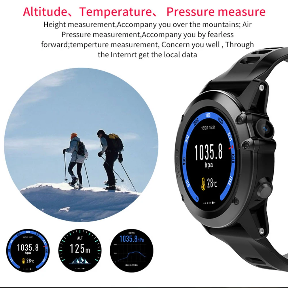  H1 Smart Watch Android MTK6572 IP68 Waterproof Support 3G Wifi GPS SmartWatch Phone Call SIM Camera