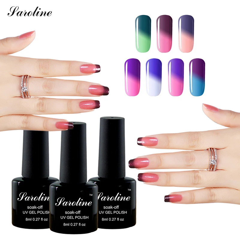 Saroline 8 Ml Changement De Température Couleur Gel Vernis à