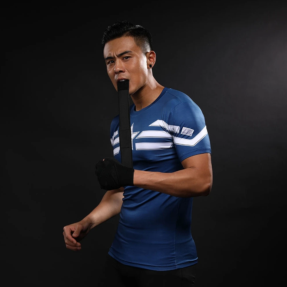 

Mens Compression Shirt Superhero Superman Capitan America Iron Man 3D T Shirt Brand Clothing Fitness Men short Sleeve T-Shirt