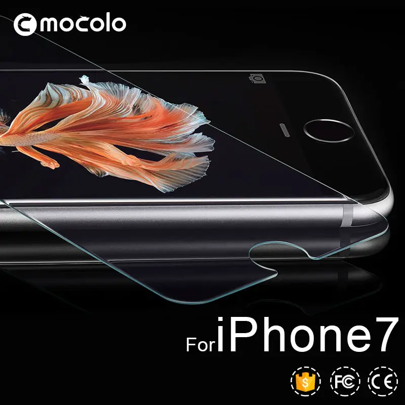 Mocolo Закаленное стекло пленка для iphone 7 2.5D изогнутая 0 33 мм 9H Защита экрана 6 6S Plus XS Max