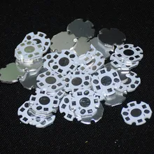 50 шт. светодиодный 1 Вт/3 Вт/5 Вт теплоотвод алюминиевая Базовая пластина 16 мм светодиодный модуль Плата комплект DIY звезда радиатор для высокой мощности светодиодный Диод