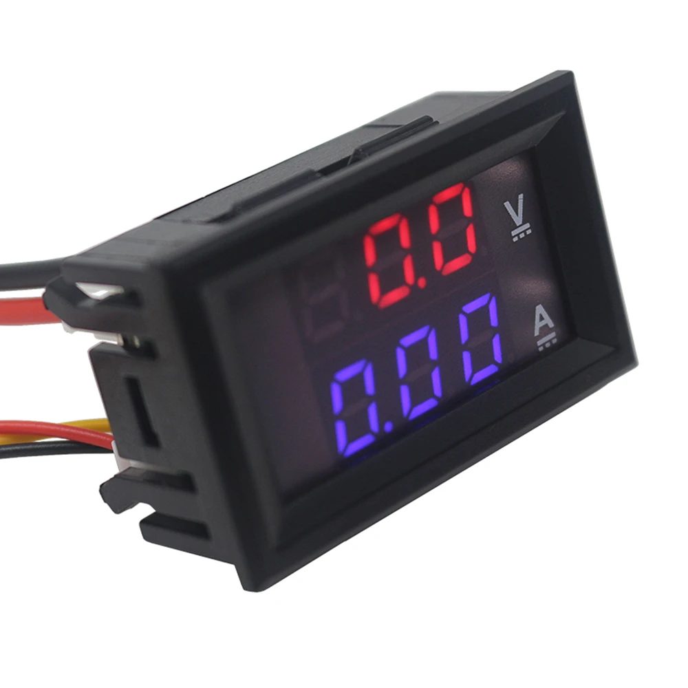 Digital Ammeter Voltmeter DC 100V 10A 50A 100A Amp Meter Volt panel