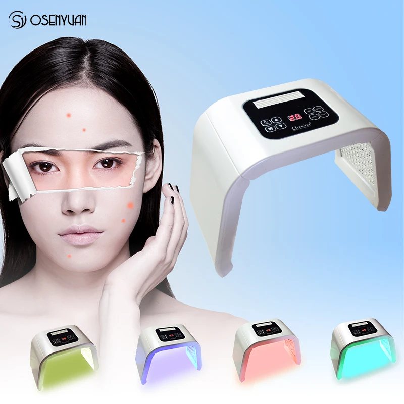 

Portable PDT LED photon light Therapy 4 Color Led Face Mask Light Phototherapy Lamp Machine For Acne Remover Skin Rejuvenation