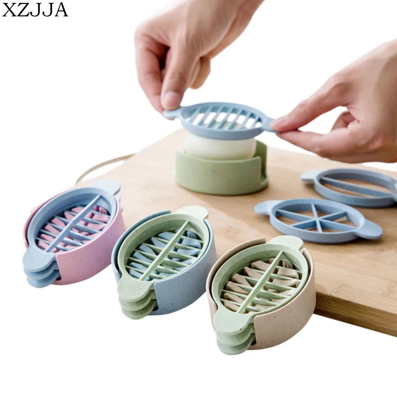 

XZJJA Creative Multifunction Wheat Straw Cut Egg Slicers Tools Dividers Preserved Egg Splitter Cut Eggs Kitchen Cooking Tools