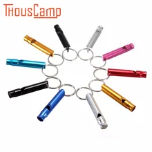 Outdoor Survival Aluminium Alloy Whistle sport Training Emergency Whistle With Key Chain Multi-Colors 2PCS creeper outdoor sport emergency aluminum alloy whistle black