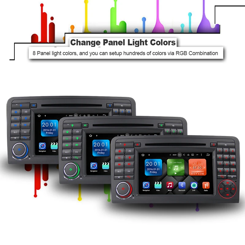Best HIFIF Eight Core 2GB RAM 3G WIFI Android 6.01 Car DVD Radio For Mercedes/Benz ML GL Class W164 ML300 ML350 ML450 ML500 2005-2012 9