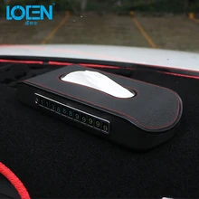 Многофункциональный автомобильный солнцезащитный козырек тканевая коробка подголовник висячий блок тип из искусственной кожи держатель для карт парковочный телефон номерной знак 4 цвета