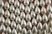 1 strand 10x14mm blanco Madre de concha de perla gota granos flojos joyería apta que hace el envío gratuito