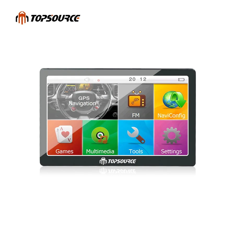 TOPSOURCE 7 ''Автомобильный gps навигатор HD WinCE 800 8 Гб FM 6 0 МГц Бесплатная карта