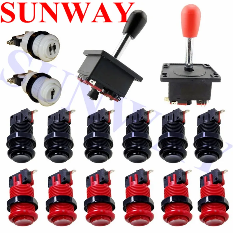 

Arcade Joystick Buttons Kit 8 Way Fighting joystick rocker with Happ Style Push Button for Coin Operated Games Arcade Part