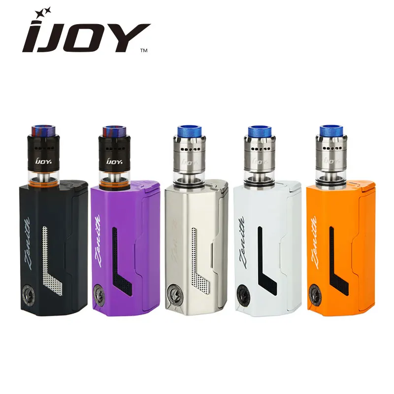 Orijinal IJOY MAXO Zenith VV Kutusu MOD 300 W ile 4 ml IJOY RDTA 5 Tankı Reçine Damla Ucu Alt Ayarlanabilir Hava Akımı e-ÇIĞ Vape kiti