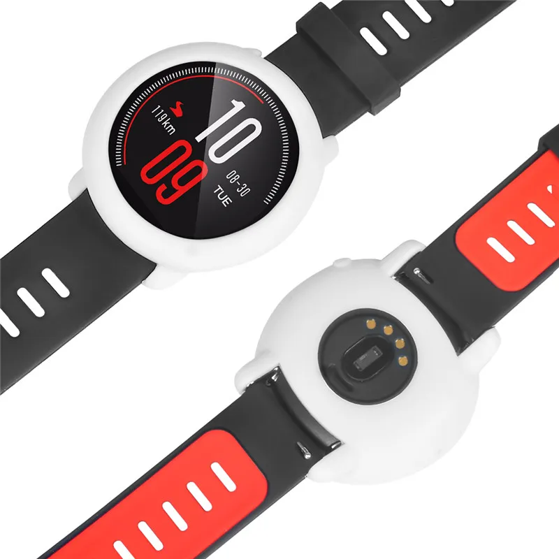 4в1 Huami Amazfit Pace ремешок силиконовый спортивный ремешок на запястье часы браслет+ силиконовый защитный чехол+ стекло протектор экрана