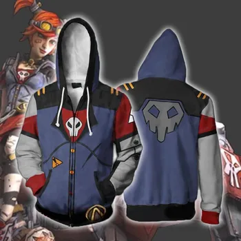 

2019 PS4 Game Borderlands 3 Costume Gaige Hoodies Jackets Cosplay 3D Print Sweatshirt Hooded Zipper Cartoon Sweatshirt Jacke