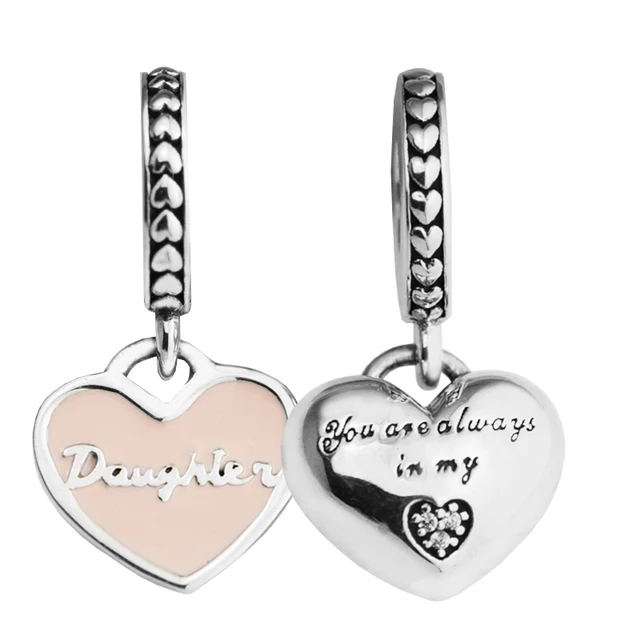 Genuine Pandocci Mother Daughter Heart Charms Bead Diy Fits Bracelet Genuine Pandocci Mother Daughter Heart Charms Bead Diy Fits Bracelet 100 925 Sterling