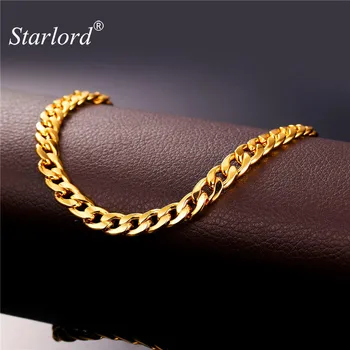 

Starlord Foot Jewelry Ankle Bracelet For Women Gold Color Cuban Link Chain Anklet Bracelet On A Leg Barefoot Sandals A755