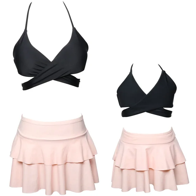 Best Offers 2018 Children's Swimsuit Pure Color Dress Bikini Lotus Leaf Mother and Daughter Swimsuit Family Swimwear Pink Beach Suit Best Offers 2018 Children's Swimsuit Pure Color Dress Bikini Lotus Leaf Mother and Daughter Swimsuit Family Swimwear Pink Beach Suit