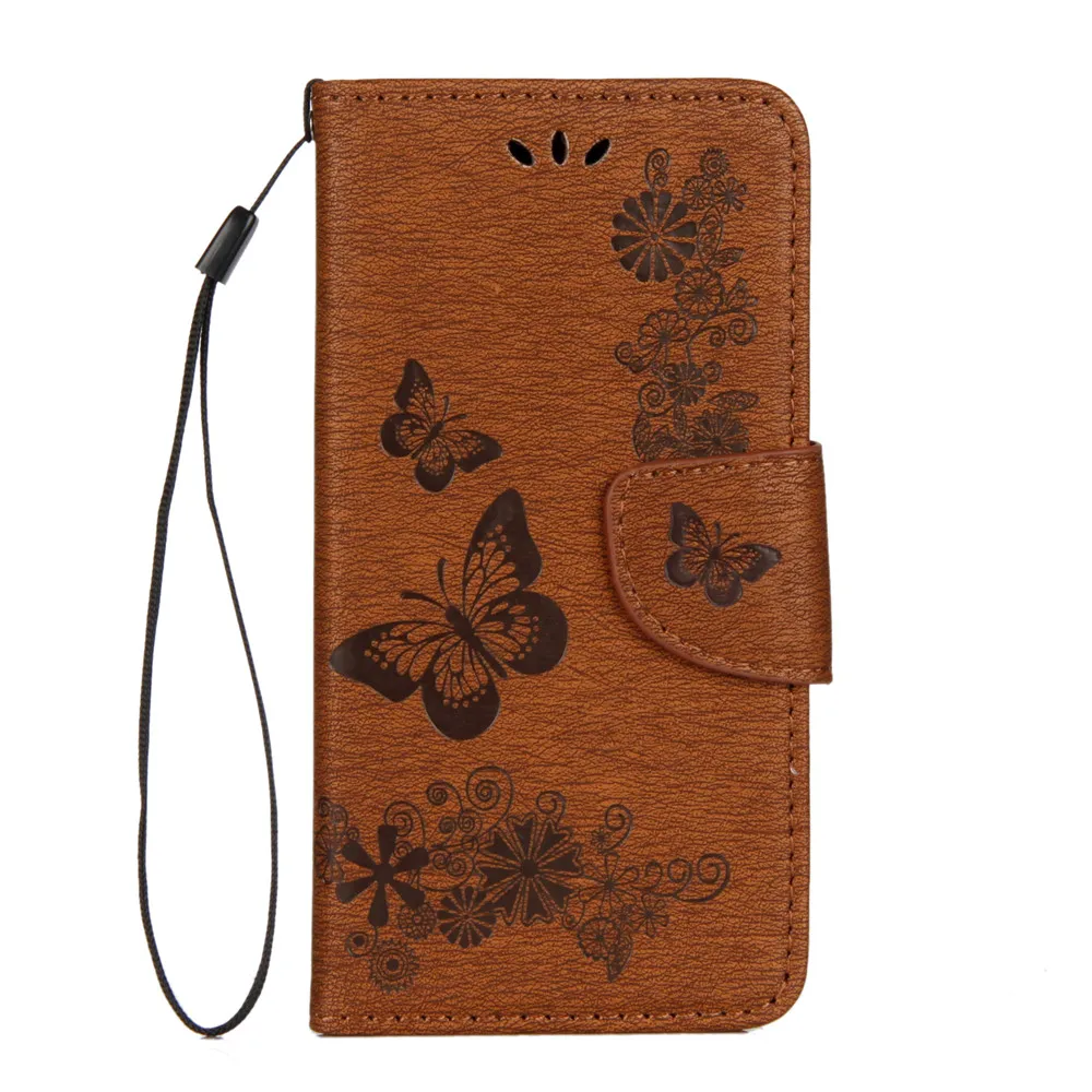 

For Apple iPhone X Case Leather PU Flip Cover Embossing Flower Butterfly Wallet Book Holster For iPhone X 10 Phone Case