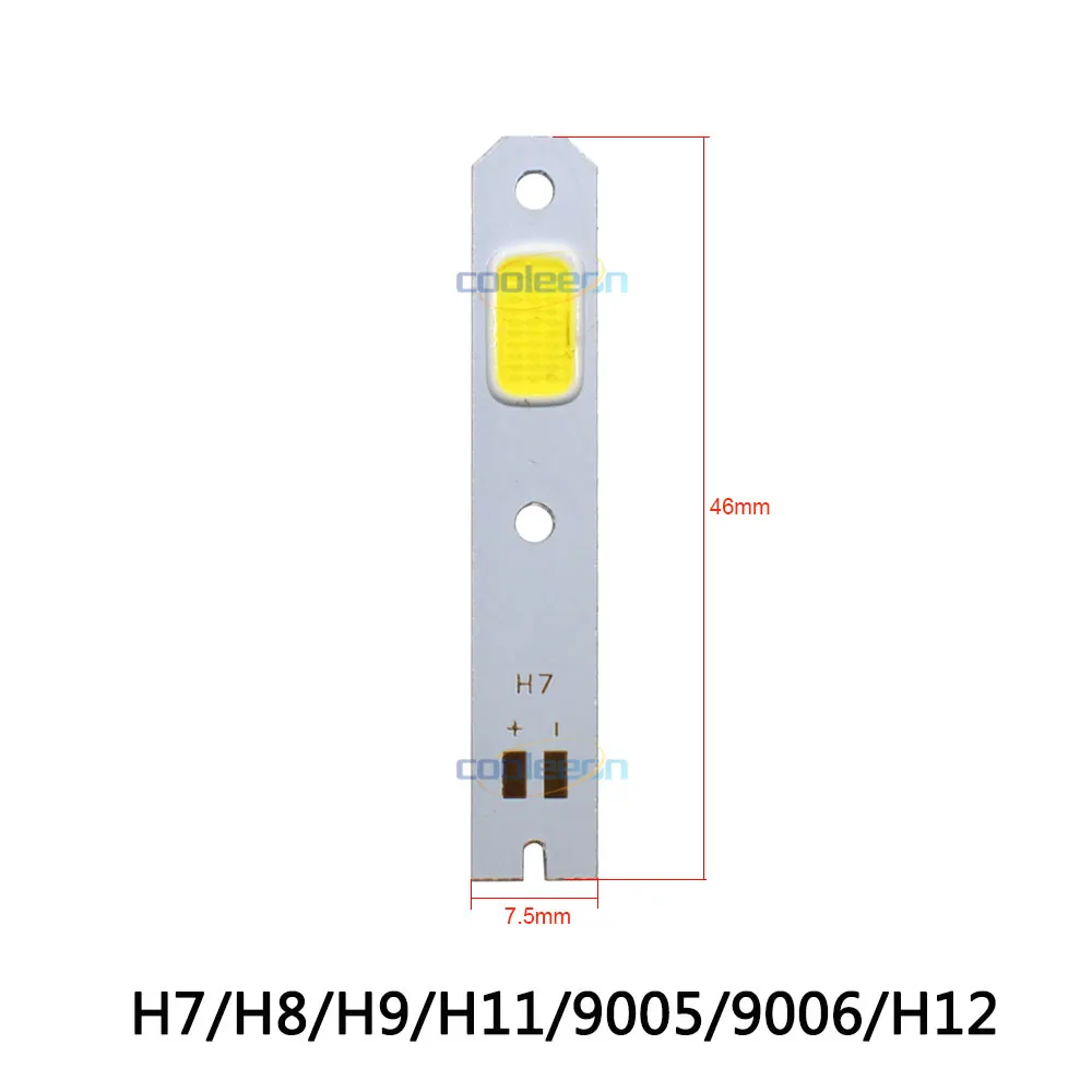 COB светильник источник для автомобилей головной светильник лампы S2 Healamp H1 H4 H7 H11 9005 9006 9012 9004 чип на плате 9-10V 10W 6500K белый светодиодный светильник - Испускаемый цвет: H7  4pcs