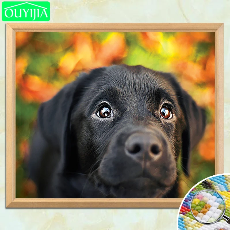 

OUYIJIA 5D DIY Diamond Painting "Labrador Retriever" Full Square Diamond Embroidery Sale Rhinestones Mosaic Decoration Picture