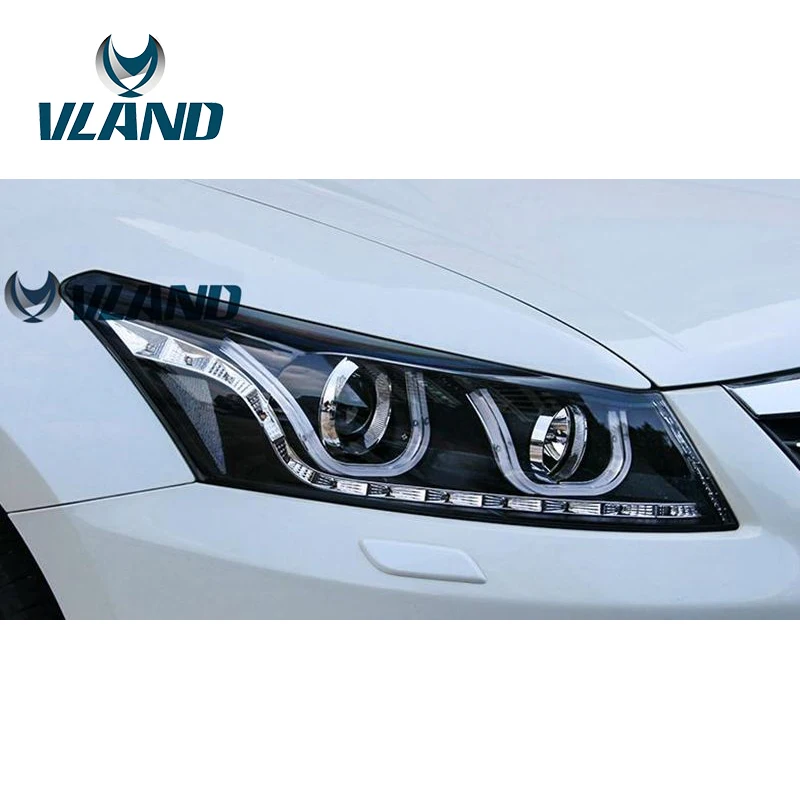 Светодиодный налобный фонарь VLAND для Accord 2008 2013 светодиодный 8th Gen Bi Xenon|bi-xenon lens|honda