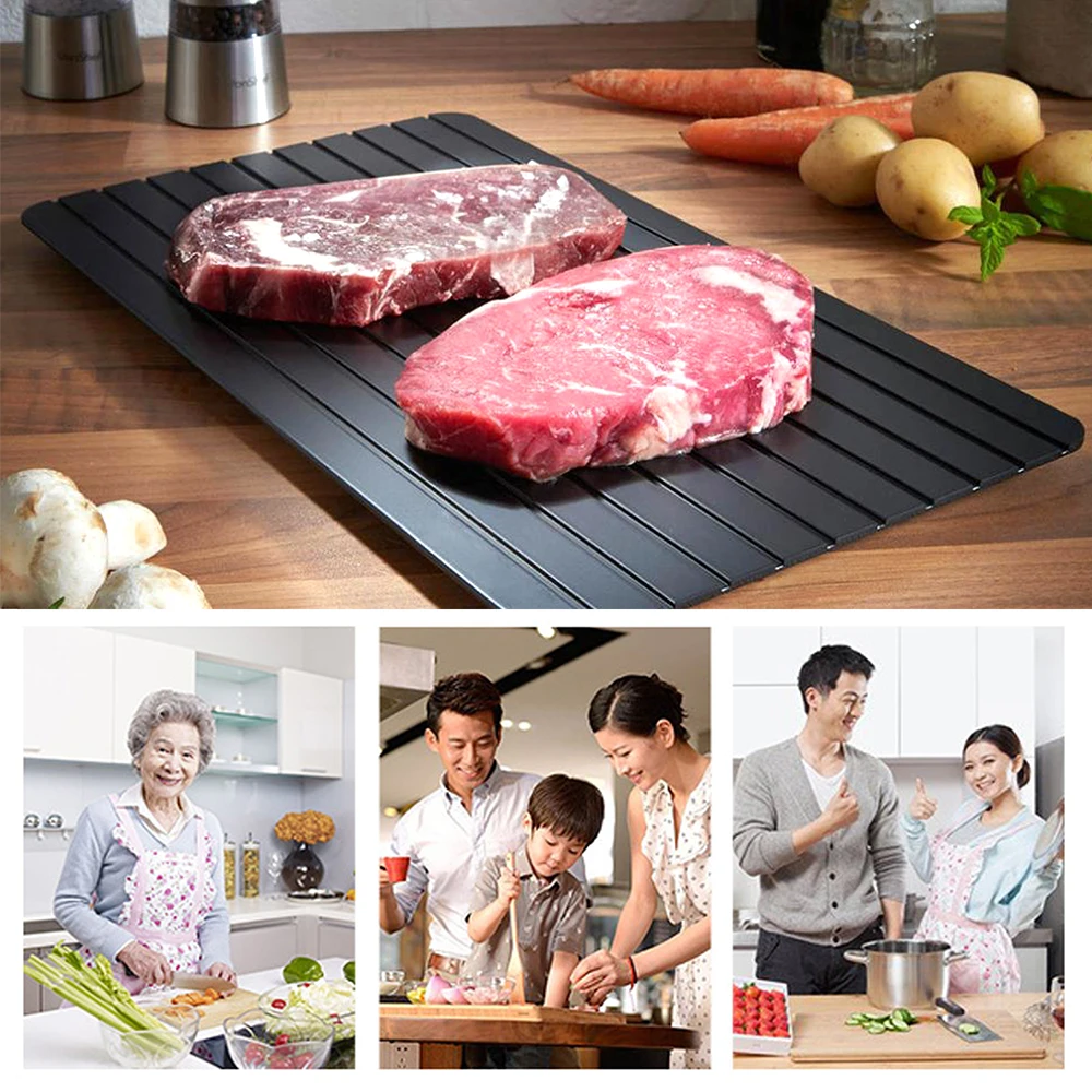 Thawing Tray Board Fast Defrosting Unfreeze Board Of Beef Meat Frozen Food Quickly Thawing Plate Chopping Blocks Thawing Tray Board Fast Defrosting Unfreeze Board Of Beef Meat Frozen Food Quickly Thawing Plate Chopping Blocks