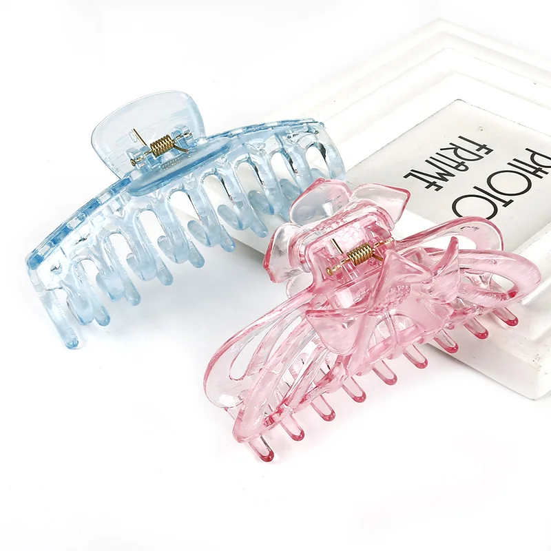 Korean Style Hair Claws Random Mixed Color Large Plastic Hair Clips