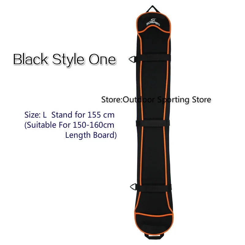 1 шт. Лыжная сумка для сноуборда ткань для дайвинга Лыжная Бортовая Сумка для сноуборда устойчивая к царапинам монобортовая пластина защитный чехол - Цвет: Black One L