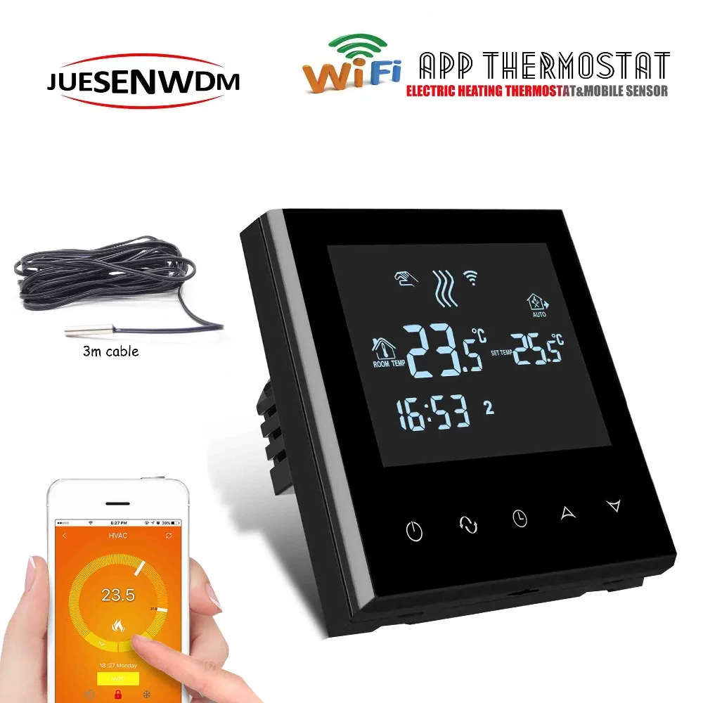 APP remote control electric heating wifi heating thermostat temperature controller for wall