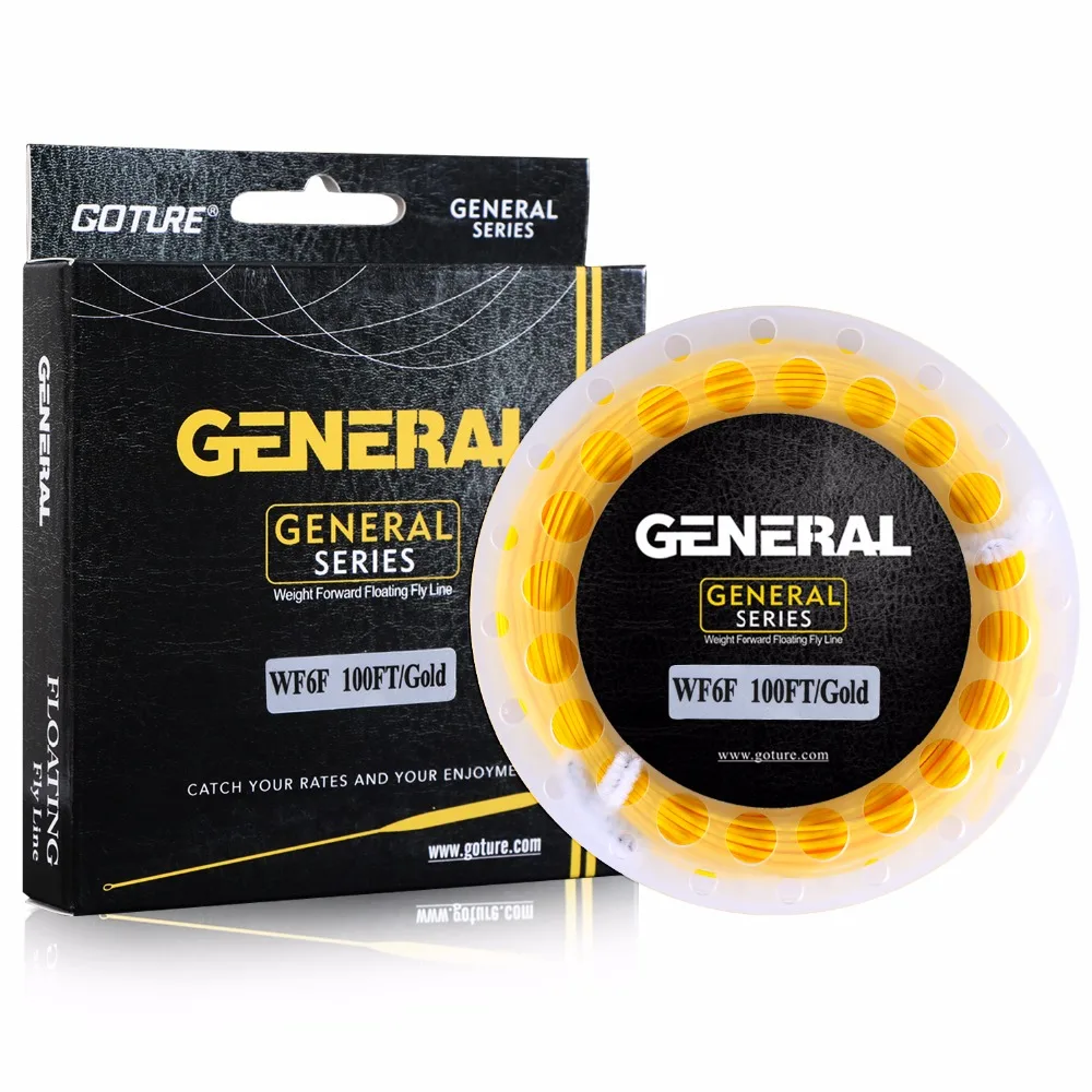 Goture 30 متر يطير خط الصيد مع ملحومة الحلقات WF3F WF4F WF5F WF6F WF7F WF8F يطير خط الوزن إلى الأمام العائمة الصيد خط