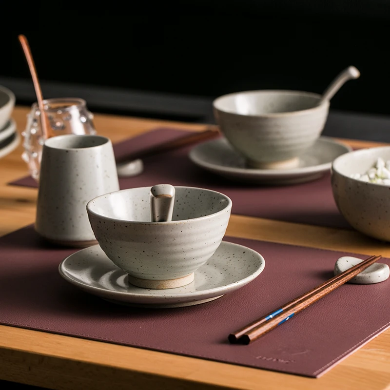 NIMITIME набор посуды в скандинавском стиле кремового цвета, ретро простая Керамическая пиала для риса, тарелка, чашка для воды, посуда