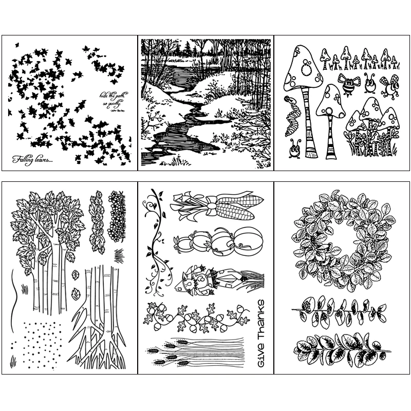 

AZSG Natural Scenery Series Transparent Clear Stamps/Silicone Seals for DIY Scrapbooking photo album/Card Making